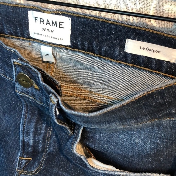 Frame Medium Wash Ankle Slim Boyfriend Jeans 25 - Picture 7 of 8